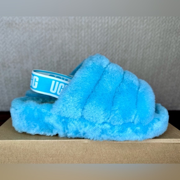 Ugg Fluff Yeah Slide Size 6 Blue - Picture 6 of 10